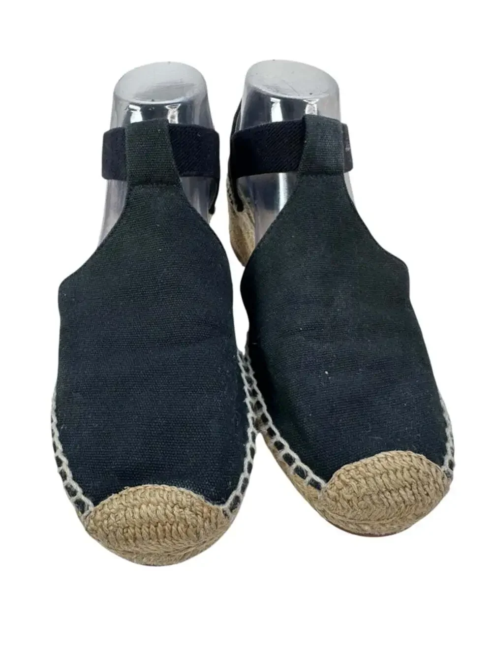 Tory Burch Catalina 3 Black Espadrille Wedge Sandals Resort Chic Womens 10